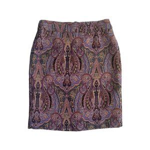 Ann Taylor 70's Retro Paisley Mini Skirt